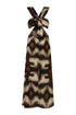 Santo Tomás Martellato Silk Dress / Brown Ikat
